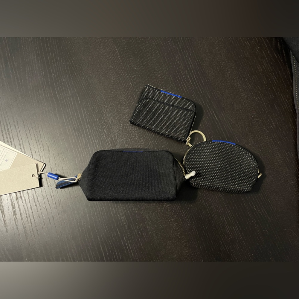 Rothy’s mini lot, Demi pouch, wallet keychain and mini universal pouch.